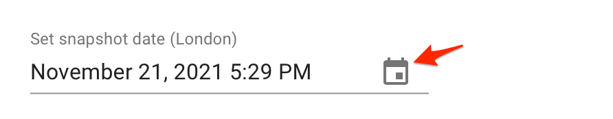 Set snapshot date